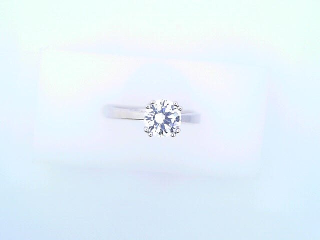 14KRW CZ RND SOLITAIRE 3.4G #7 CLEAR CTR STONE