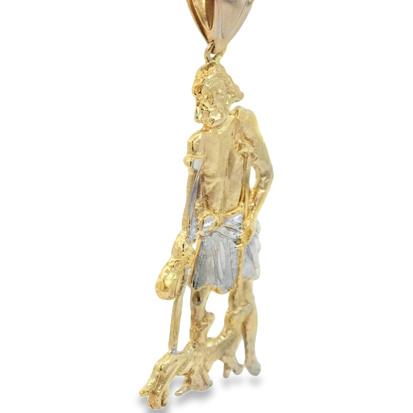 14K Two-Tone St Lazaras Pendant