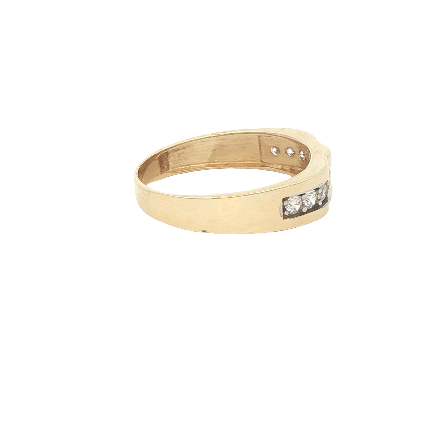 14 KARAT RING SIZE 10 WEIGHT: 3.6G : 5.4MM CZ STAR