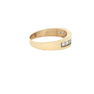 14 KARAT RING SIZE 10 WEIGHT: 3.6G : 5.4MM CZ STAR