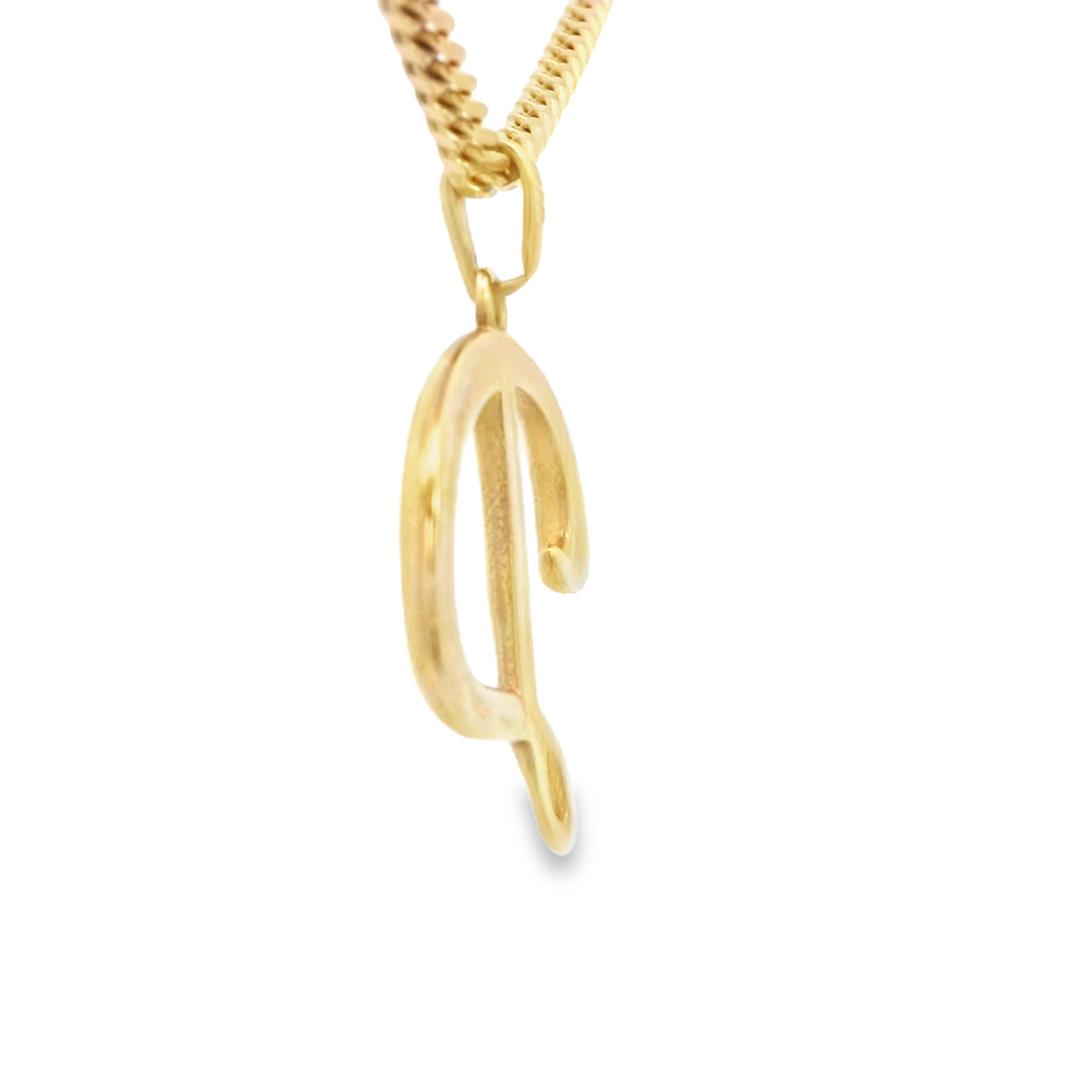PENDANT 14K 2.6G LETTER D SCRIPT POLISHED