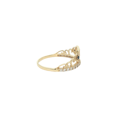 14 KARAT RING SIZE 7.5 WEIGHT: 1.9G : CZ QUINCE 15