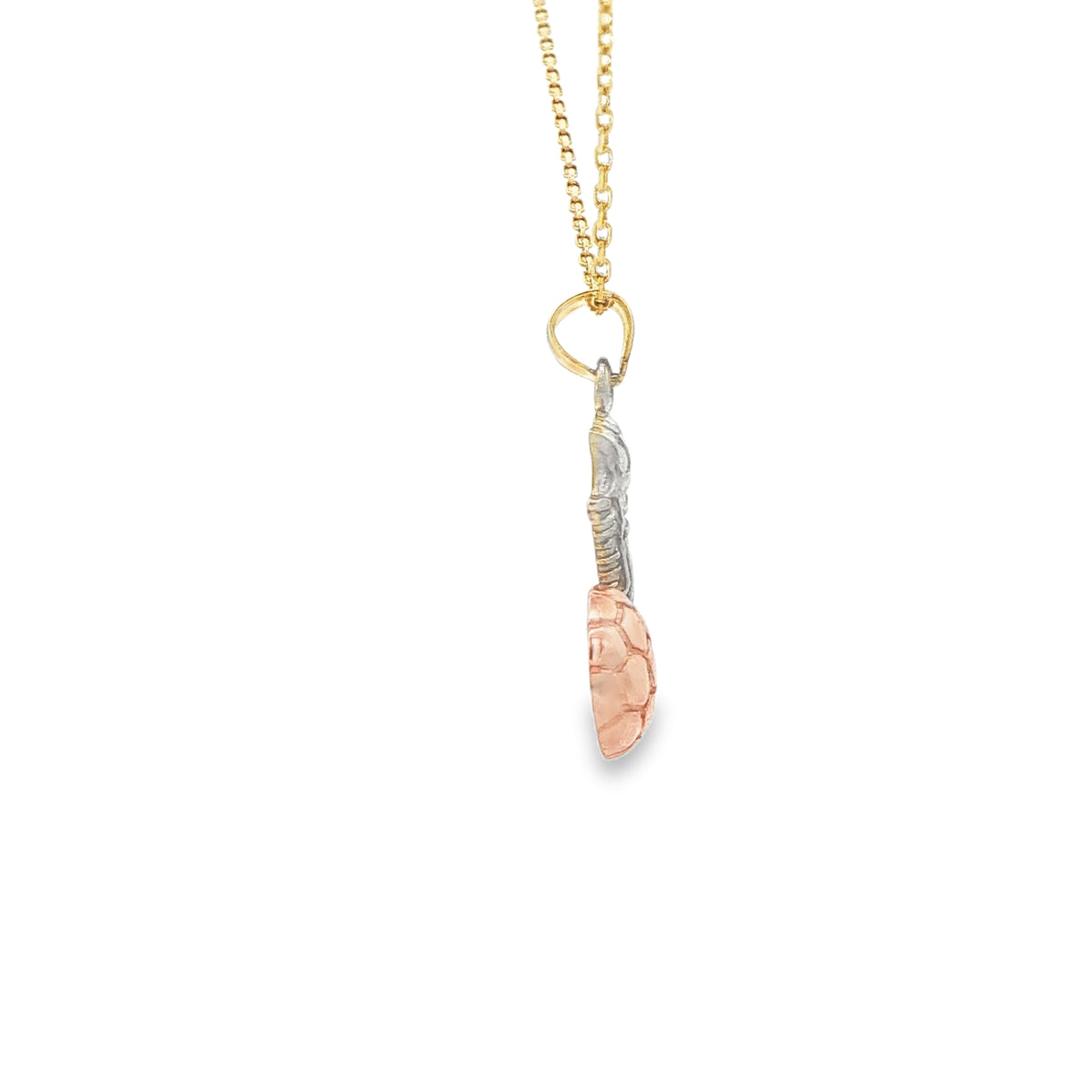 PENDANT 14K SOCCER 2TONE SOCCER BALL FOOT