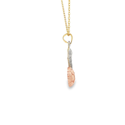 PENDANT 14K SOCCER 2TONE SOCCER BALL FOOT