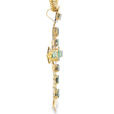 18KP 4.6G EMERALD CROSS NATURAL 3.0CTW NAT SUNBURS