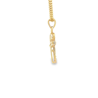 14 KARAT CHARM  CZ ANKH