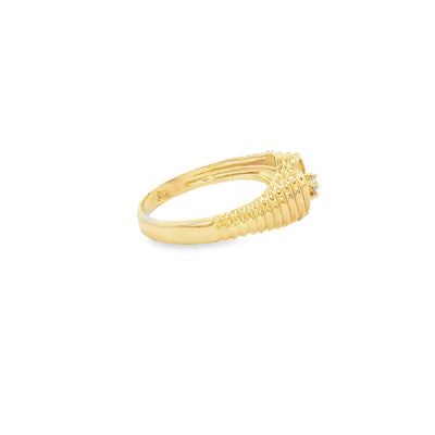 14 KARAT RING SIZE 6 WEIGHT: 2.9G : NATURAL DIAMON