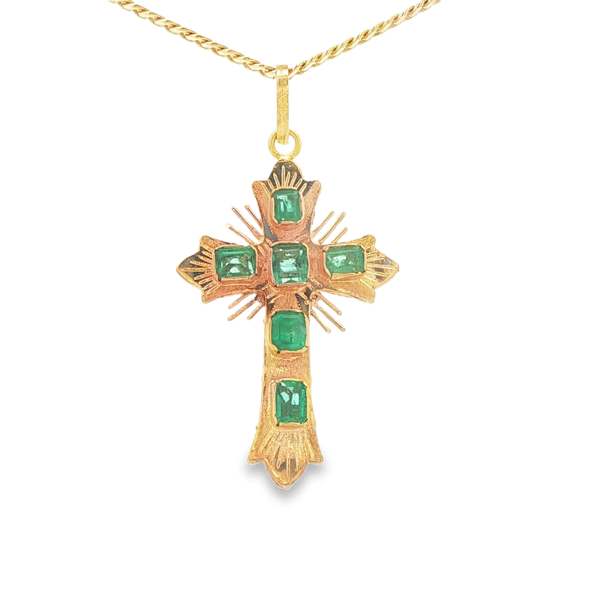 18K Cross Natural Emerald