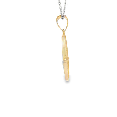 PENDANT 14K 3.1G Medal MASON CZ