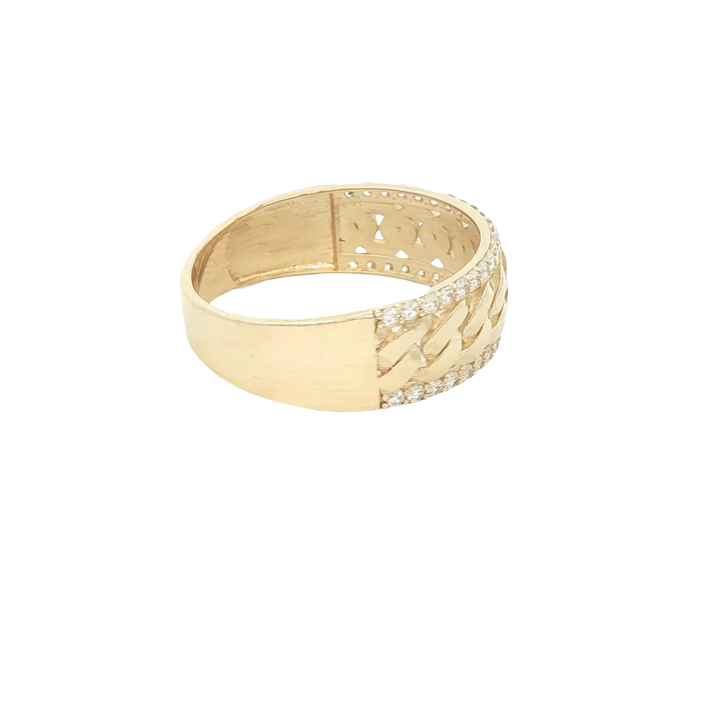 14 KARAT RING SIZE 10.25 WEIGHT: 3.8G : 7.5MM CZ C