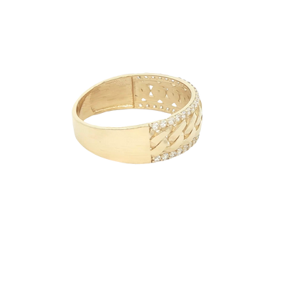 14 KARAT RING SIZE 10.25 WEIGHT: 3.8G : 7.5MM CZ C