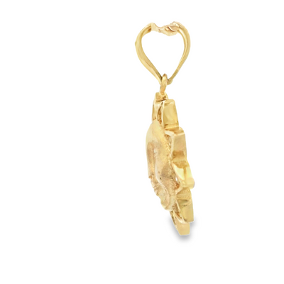 14K PENDANT  1.4G SUN CZ HAPPY SUN