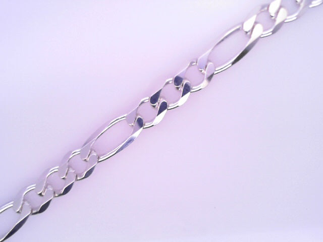 White Sterling Silver Cuban Italian Curb Chain Len