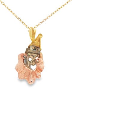 14K PENDANT 3TONE CLOWN