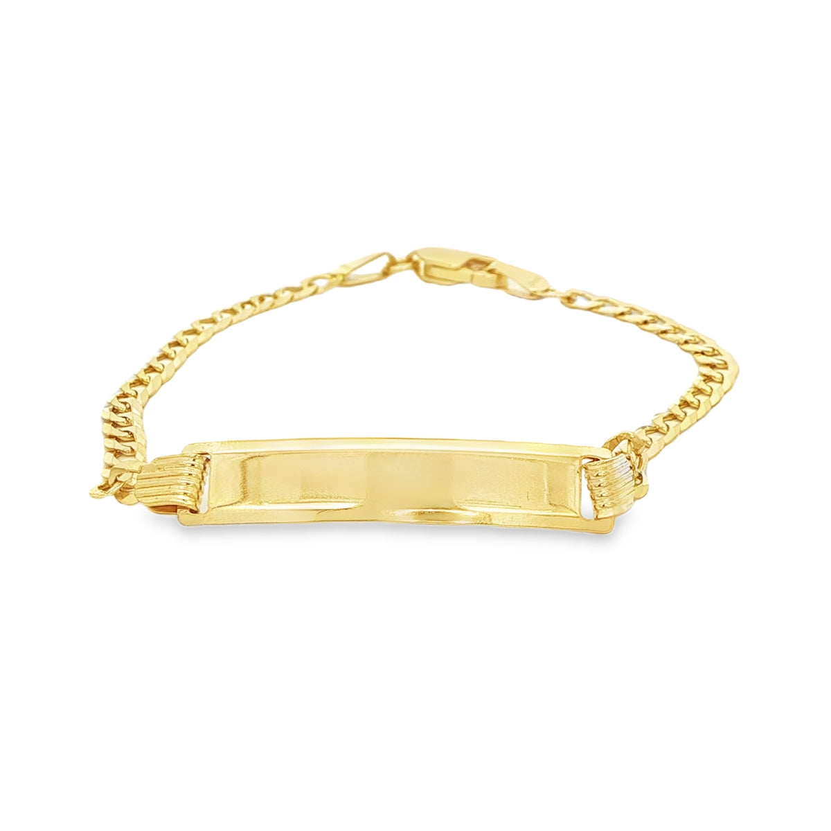 14 KARAT CUBAN ITALIAN CURB BRACELET LENGTH 6 WEIG