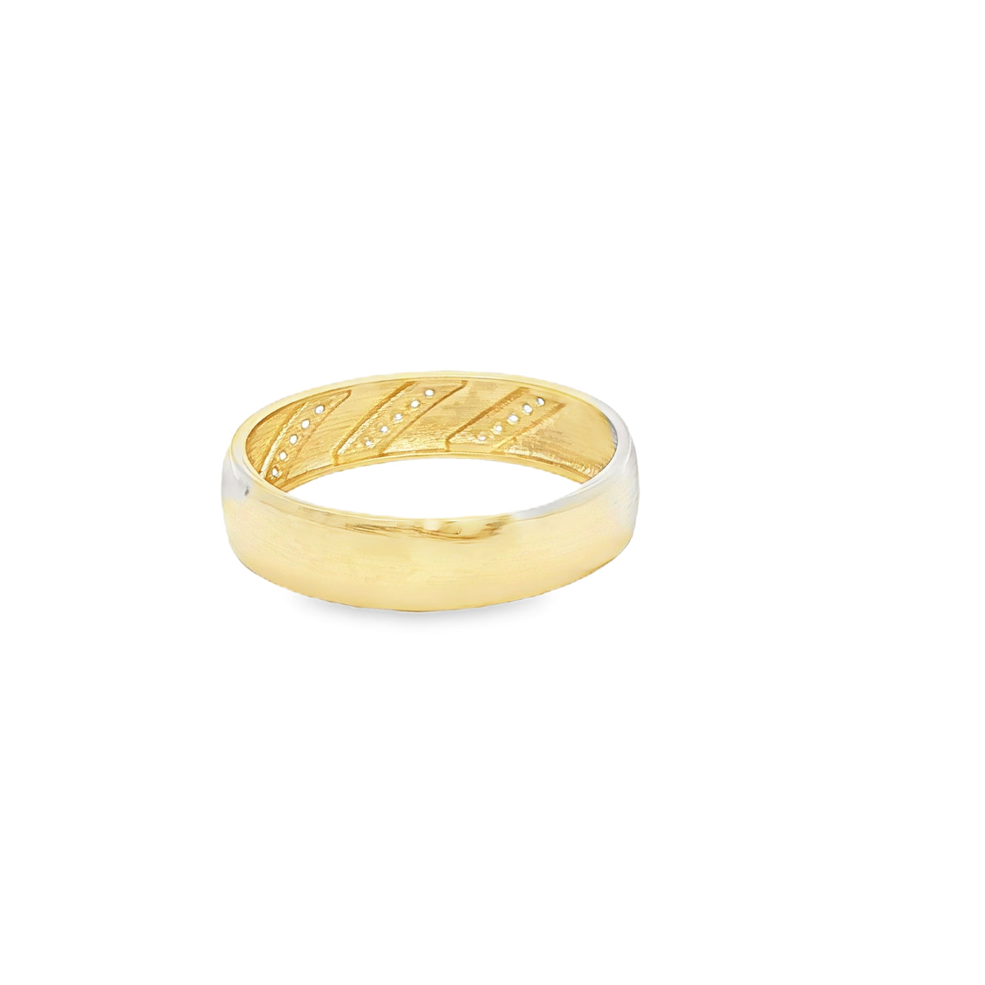 14 KARAT RING SIZE 10.25 WEIGHT: 2.6G : 5MM CZ 3 S