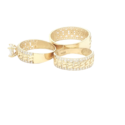 14 KARAT RING SIZE 10.25 WEIGHT: 3.8G : 7.5MM CZ C