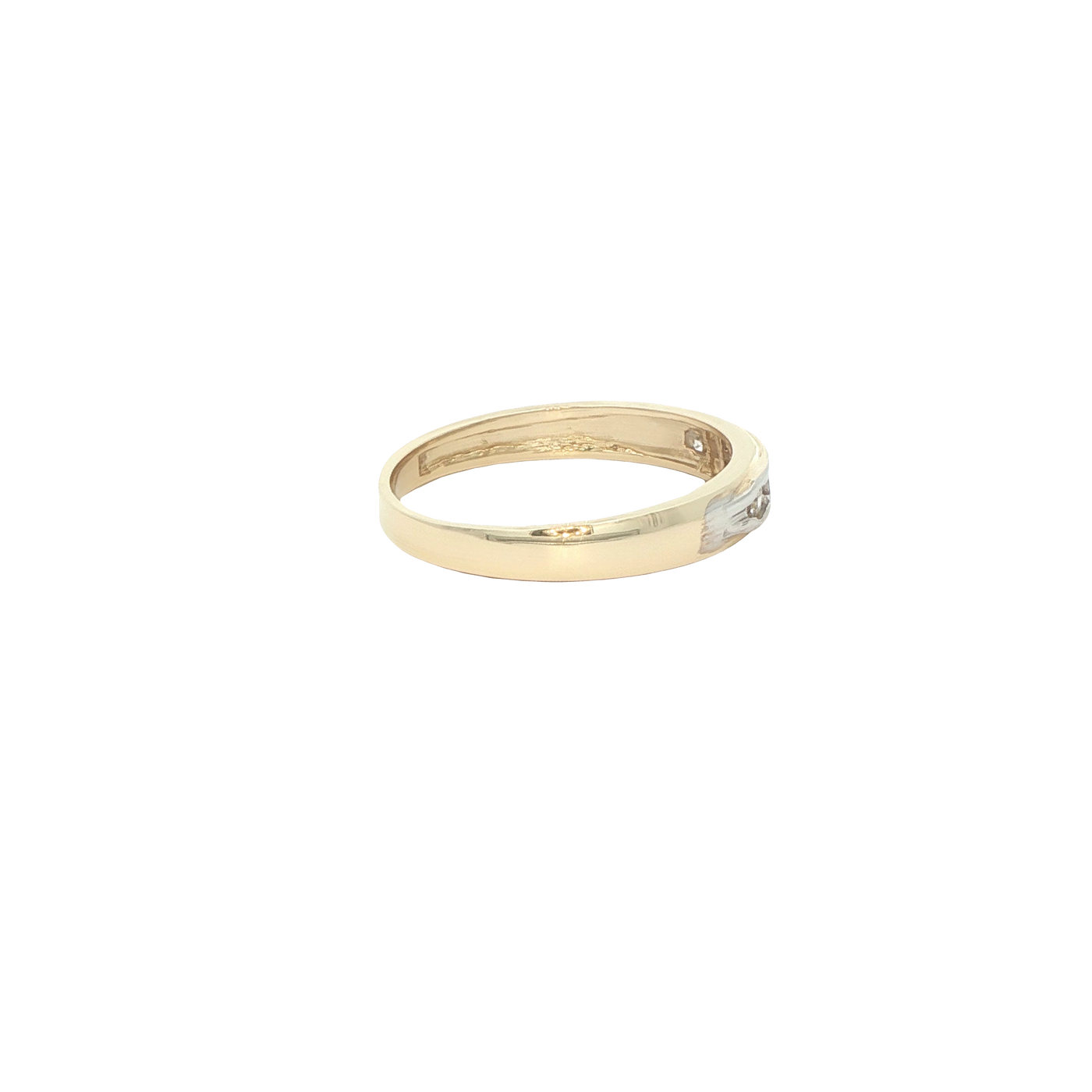 14 KARAT RING SIZE 7 WEIGHT: 2.1G : 3.4MM CZ SINGL