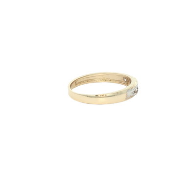 14 KARAT RING SIZE 7 WEIGHT: 2.1G : 3.4MM CZ SINGL