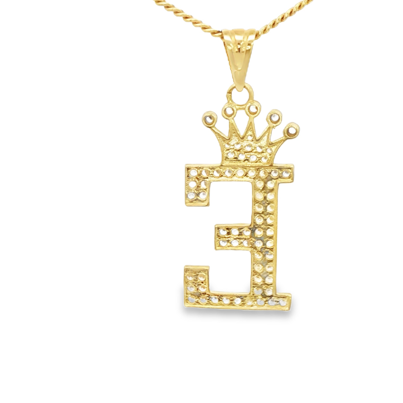 14KP LTR E CZ CROWN INITIAL E