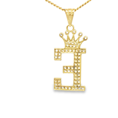 14KP LTR E CZ CROWN INITIAL E