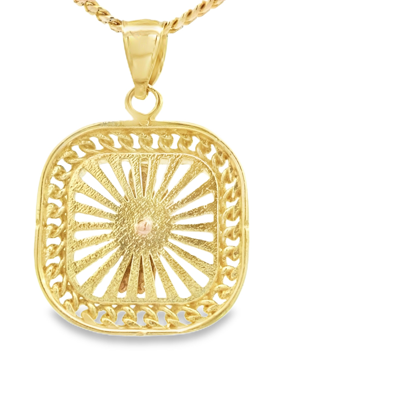 14K  PENDENT  4.1G SAINT ST JUDE DC CUBAN ITAL BOR