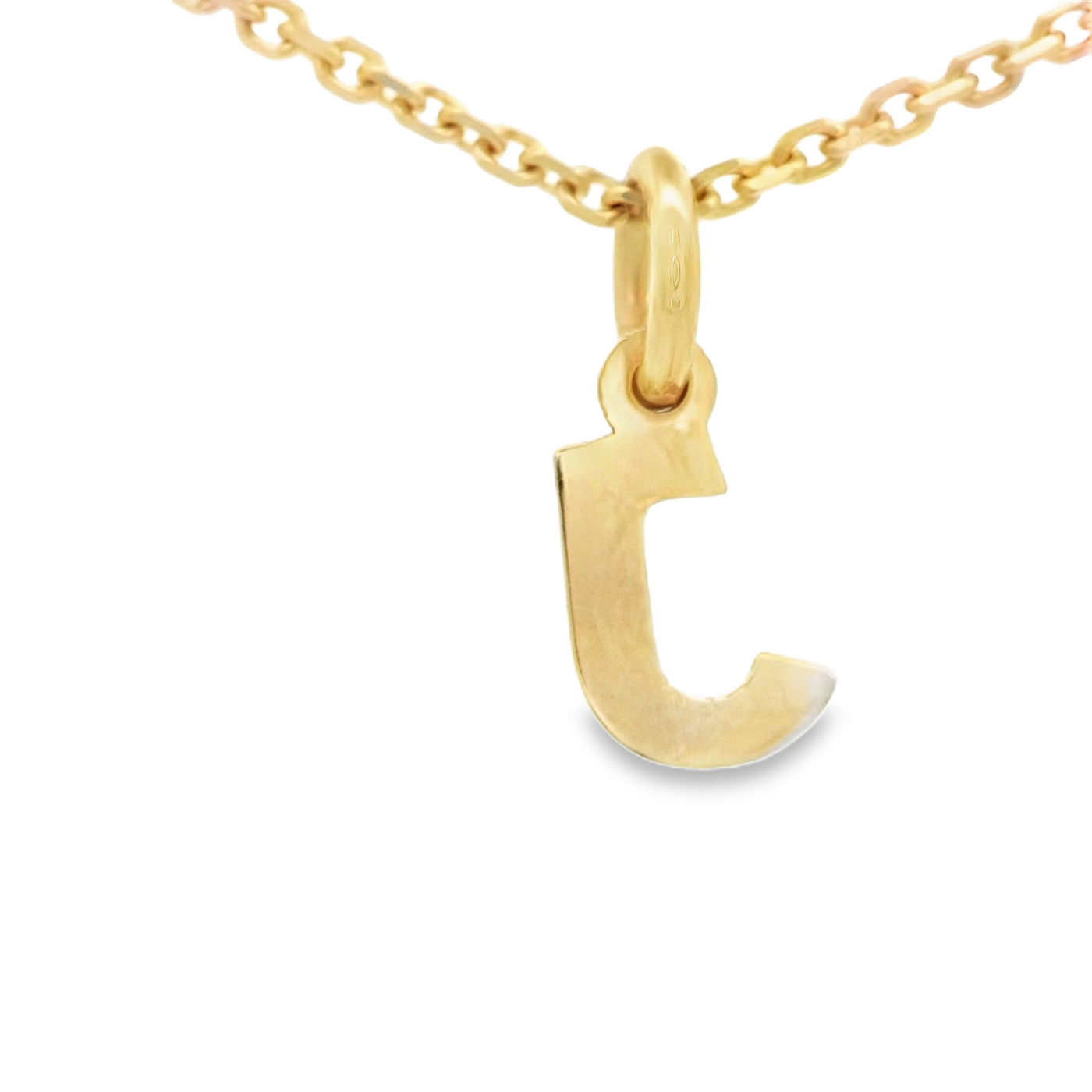 PENDANT 14K LETTER J TINY