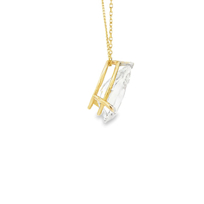 PENDANT 14KP 4.5g Pear Cz