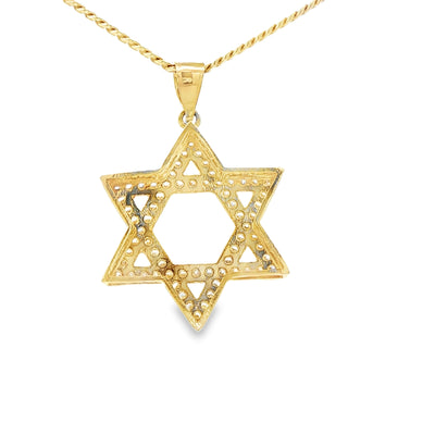 PENDANT 14K 3.2G CZ STAR OF DAVID
