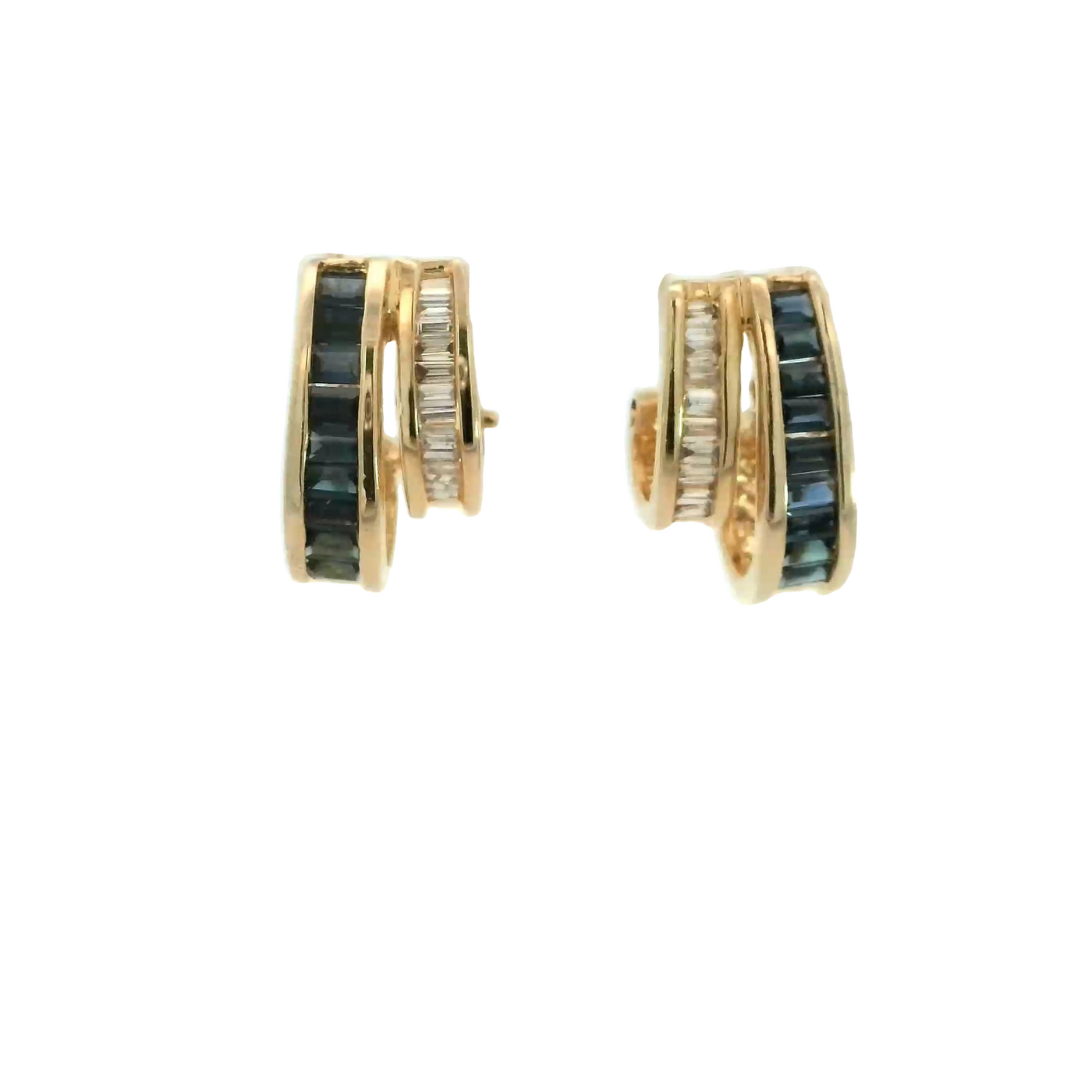 14KE 5.8G DIAMOND SAPHIRE OMEGA BACKS