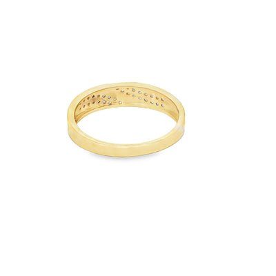14 KARAT RING SIZE 9.5 WEIGHT: 3.1G : 4.6MM CZ HAL
