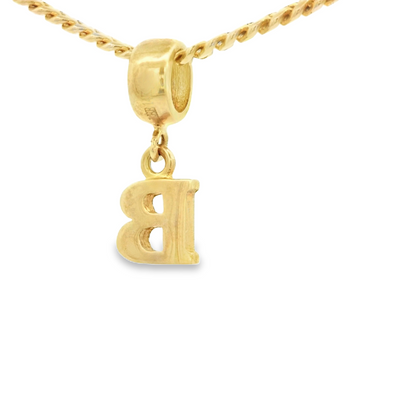 PENDANT 14K B Letter BailRing