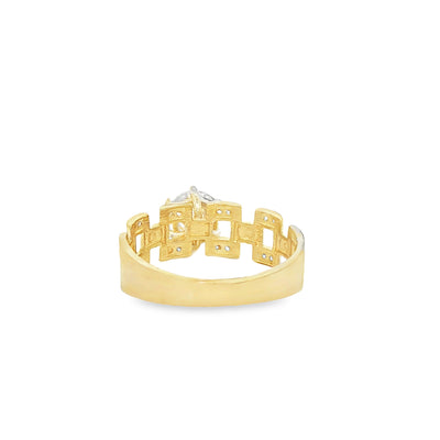 14 KARAT RING SIZE 7.25 WEIGHT: 2.6G : 5.9MM CZ SO
