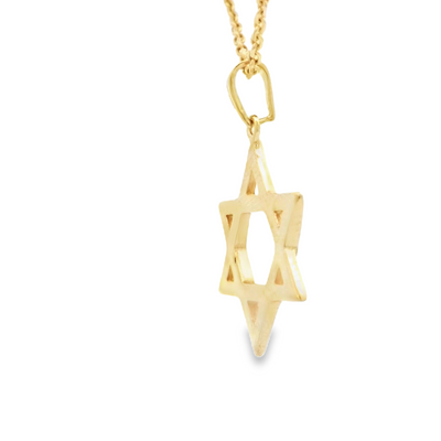PENDANT 14K STAR STAR OF DAVID POLISHED
