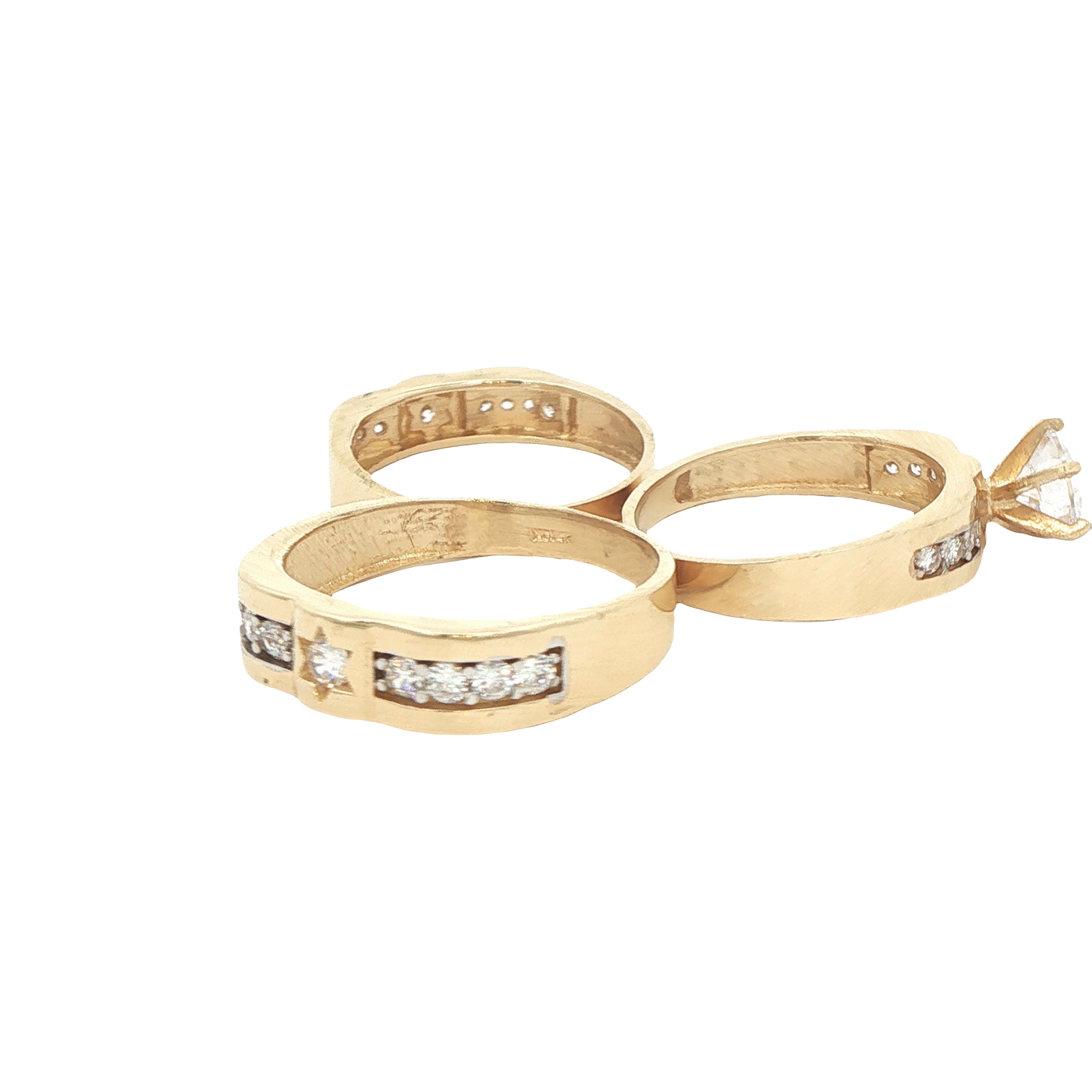 14 KARAT RING SIZE 7.5 WEIGHT: 2.6G : 4.5MM CZ STA