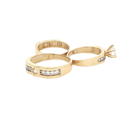 14 KARAT RING SIZE 7.5 WEIGHT: 2.6G : 4.5MM CZ STA