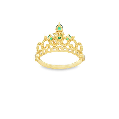 14 KARAT RING SIZE 7.5 WEIGHT: 2.7G : CZ QUINCE 15