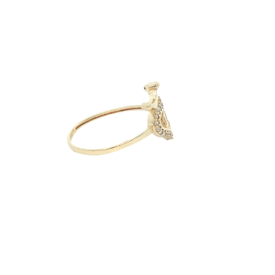 14 KARAT RING SIZE 8.25 WEIGHT: 1.4G : CZ QUINCE 1