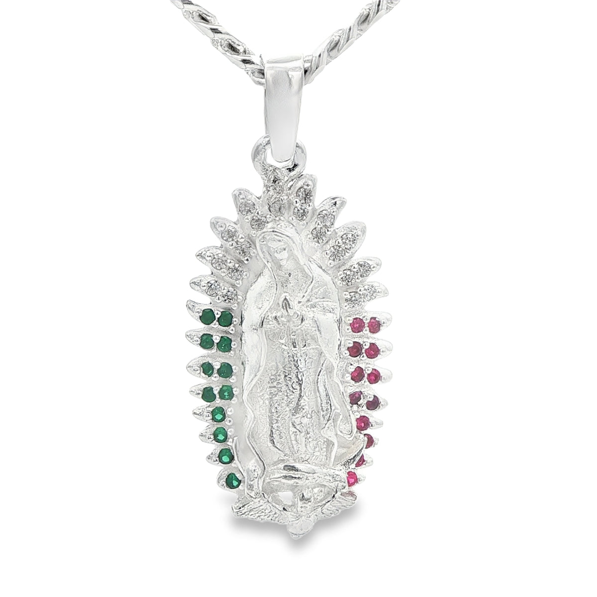 STERLING SILVER CHARM CZ GUADALUPE