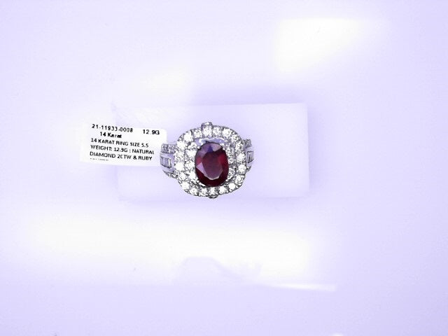14 KARAT RING SIZE 5.5 WEIGHT: 12.9G : NATURAL DIA