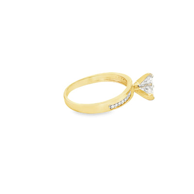 14 KARAT RING SIZE 6.75 WEIGHT: 2.4G : 2.8MM CZ SO