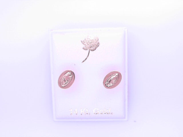 14 KARAT STUD EARRINGS WEIGHT: 0.8G : 5MM CZ CLEAR