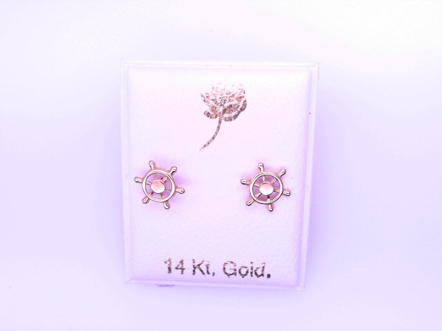 14 KARAT STUD EARRINGS WEIGHT: 0.8G : 5MM CZ CLEAR