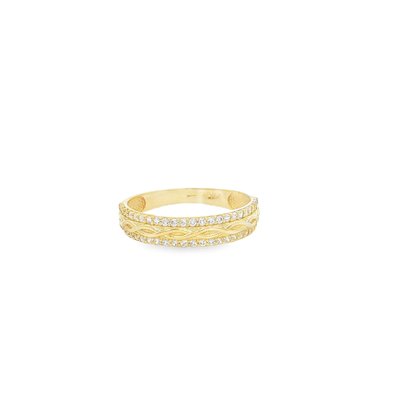 14 Karat Ring Size 7.5 Weight: 1.7G : 4MM CZ INFIN