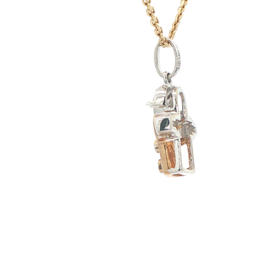 PENDANT 14KP CzBoy Y/W FANCY 2TONE