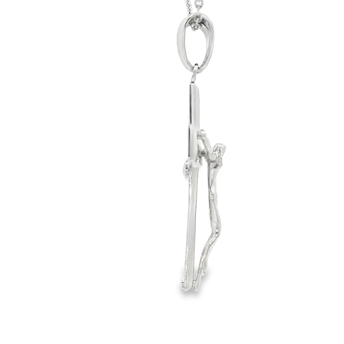 PENDANT 14KP W 4.6G JESUS WHITE POLISHED NEGATIVE