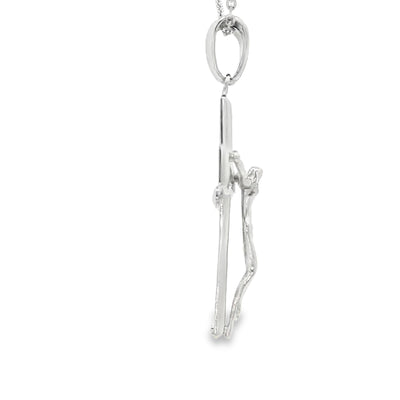 PENDANT 14KP W 4.6G JESUS WHITE POLISHED NEGATIVE