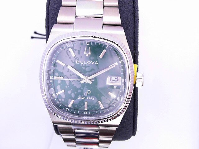 WHITE WATCH GREEN FACE  STRAP/BRAC.: BRACELET CLAS