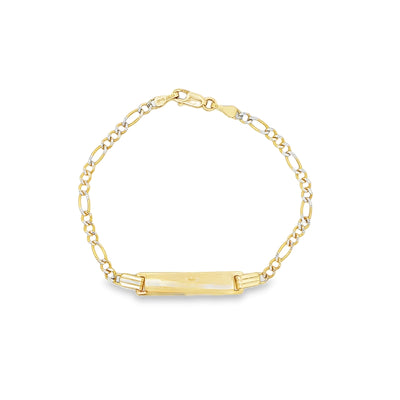 14 KARAT FIGARO BRACELET LENGTH 6 WEIGHT: 2.6G : 2