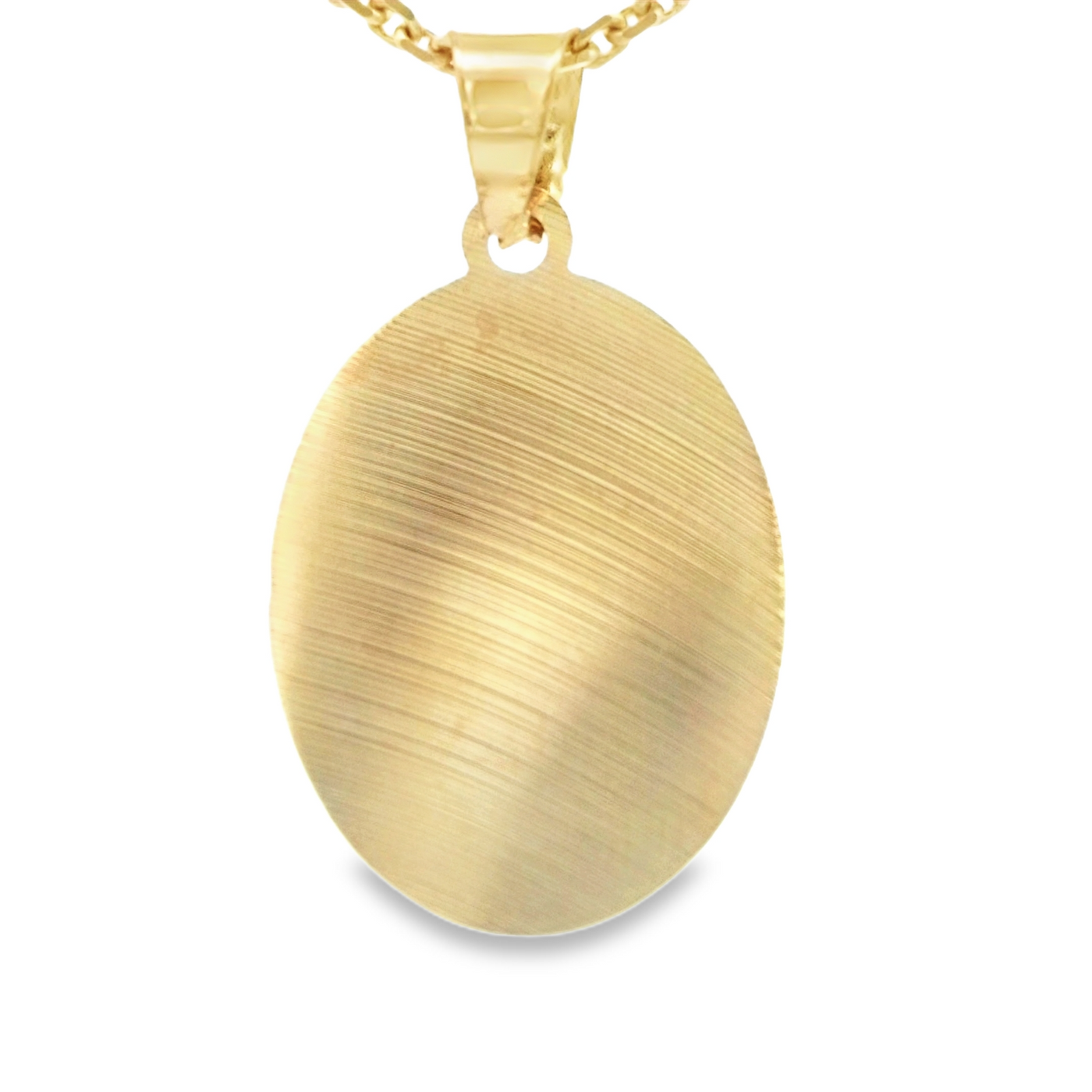 PENDANT 14K JESUS DC OVAL JESUS FACE 3TONE